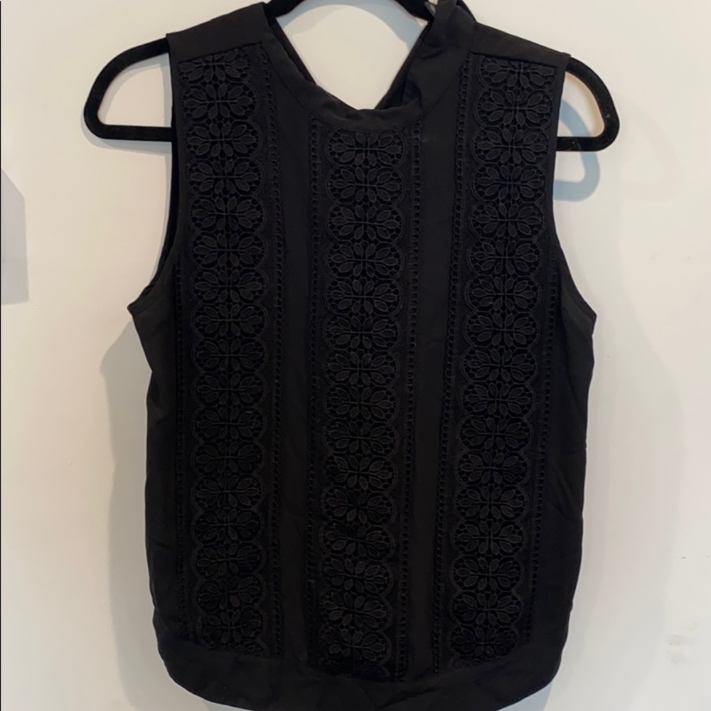 Ann Taylor Black Short Sleeve Blouse